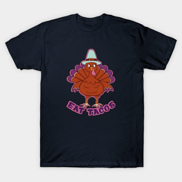 Save A Turkey Eat Tacos Mexican Funny Thanksgiving T-Shirt by Selva_design14